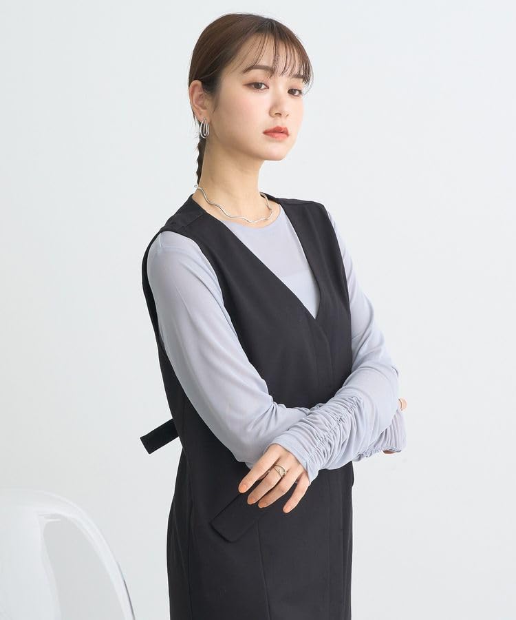 Earth Music & Ecology Women's Casual Dress, Gilet Dress, Black