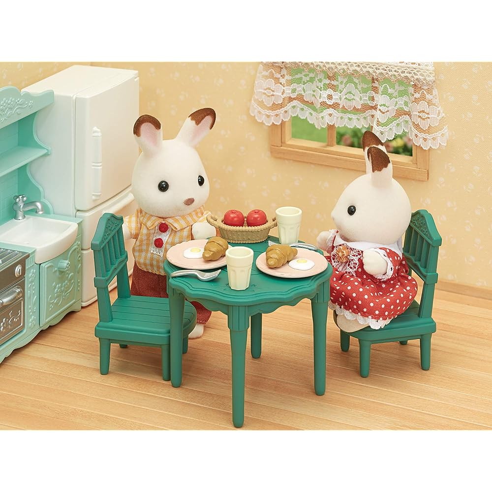 Sylvanian Families Dining Room Set ST Mark Certified Toy for Dollhouse Ages 3+
