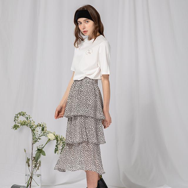 RA_ON Flower Cancan Midi Skirt (Wh)