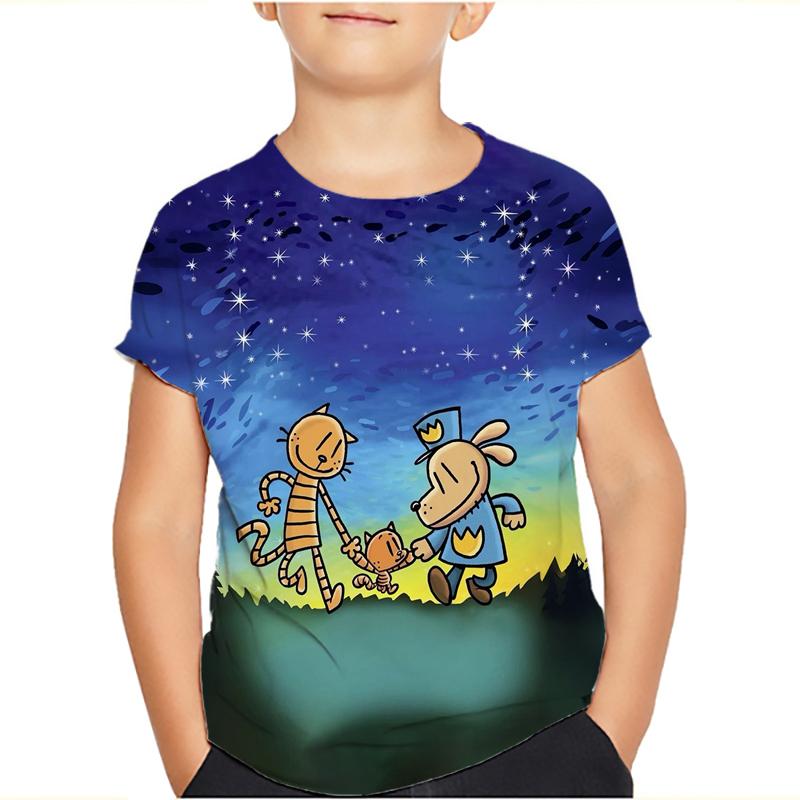 

Дитяча футболка Dogman Dog Man 3D-принт Кольоровий графічний тішот з коміксів М який дитячий повсякденний топ для хлопчиків та дівчаток 160 помаранчевий