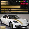 5pcs Racing Stripe Vinyl Decal Kit- Waterproof Car Hood& Body Stickers with Mirror Decals(Glossy Finish)