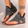 New Size of Women's Shoes: Beach Flip-toe Herringbone Flat Women's Sandals