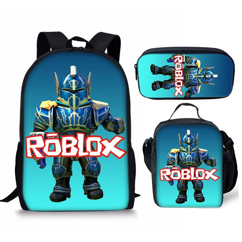 Rob Lesi Backpack Trendy Backpack Retro Schoolbag Cartoon Backpack Three-Piece Set