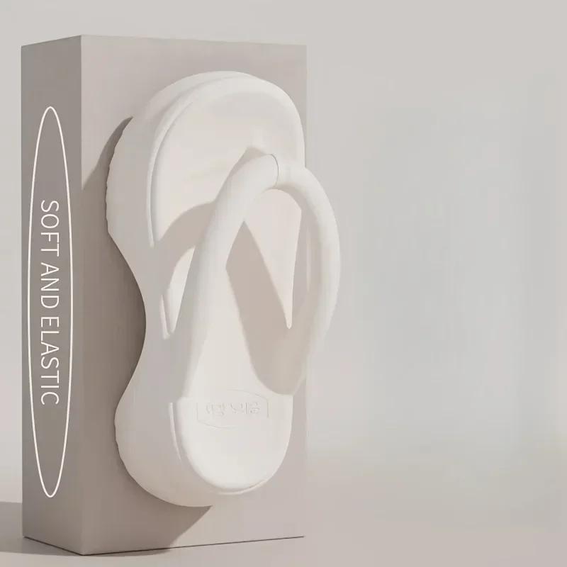 

Fashion Thick-Soled Flip-Flops Women s Wedge-Heeled Eva Slippers Summer Outer Wear Non-Slip Heightening Sandals Summer Sandals 36-37 белый