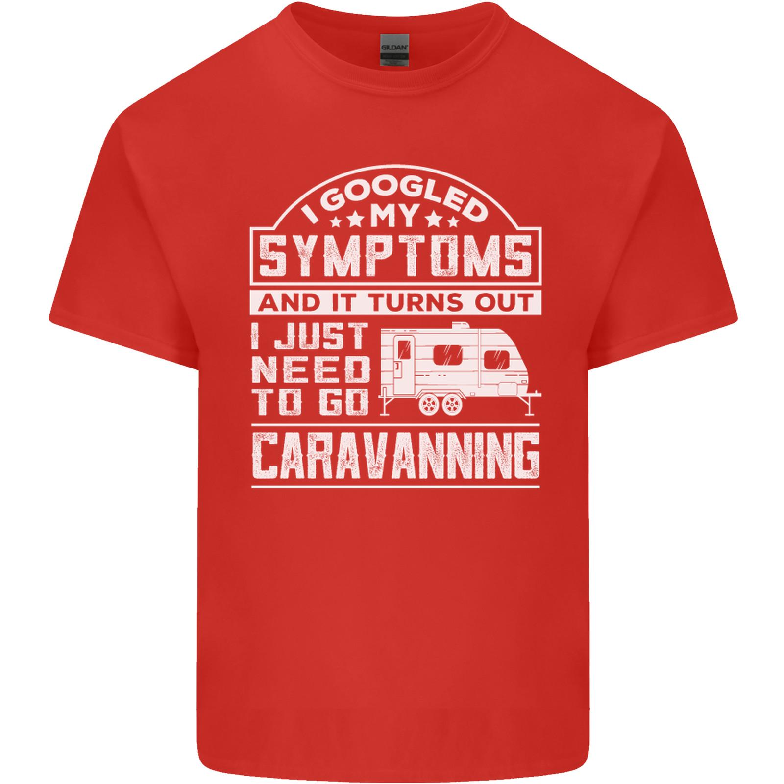 Symptoms Go Caravanning Caravan Funny Mens Light Cotton TShirt Woman Man Summer Fashion Graphic T Shirts Streetwear Tops Tee S