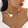 1Pc Chain Around The Neck for Women Goth Baroque Pearl Pendant Necklace for Women Vintage Irregular Open Collar Necklace Punk Aesthetic Jewelry