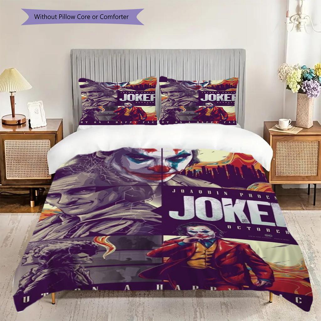Joker Dark Clown'S Tale Threepiece Set 1 Duvet Cover 2 Pillowcase Without Core Duvet Cover And Pillowcase Soft And Comfortable