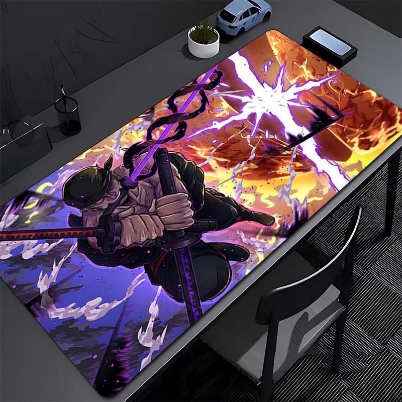 Hot Mouse Pad Anime Gaming Accessories PC Game Alfombrilla Computer Desk Mat Laptop Varmilo Keyboard Pad One Piece Zoro Mousepad