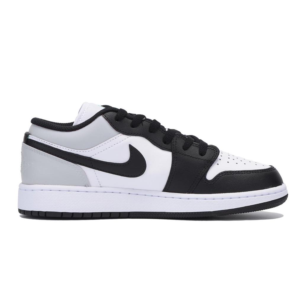 Jordan Air Jordan 1 Singing At Dusk Qiu Lin Abrasion Resistant Low top Vintage Basketball Shoes Men's White Dark Gray 553558-131(Team85-)