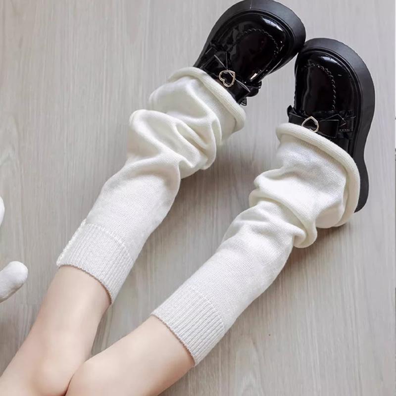 1 Pair Leg Warmer New Japanese Knit Socks Calf Gaiters Heap Heap Socks Cute Lolita Socks Sweet Girl Knitted Foot Cover