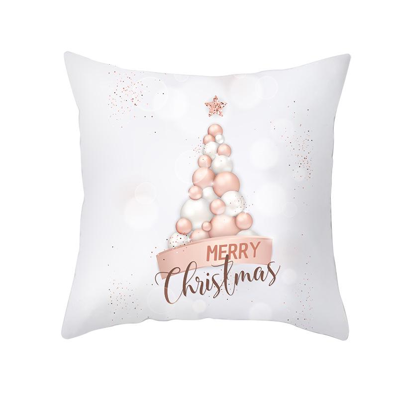Peach Skin Snowflake Cushion Cover Christmas New Sofa Pillow Cover Home Pillow Cover Home