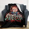 1pc Chucky Sweetie Throw Blanket Soft Flannel, Cozy All Season Polyester Perfect for Home, Office