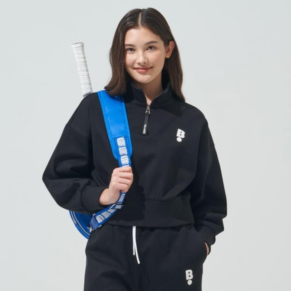 Blu Dot Oversized Half Zip Sweatshirt Bk 085