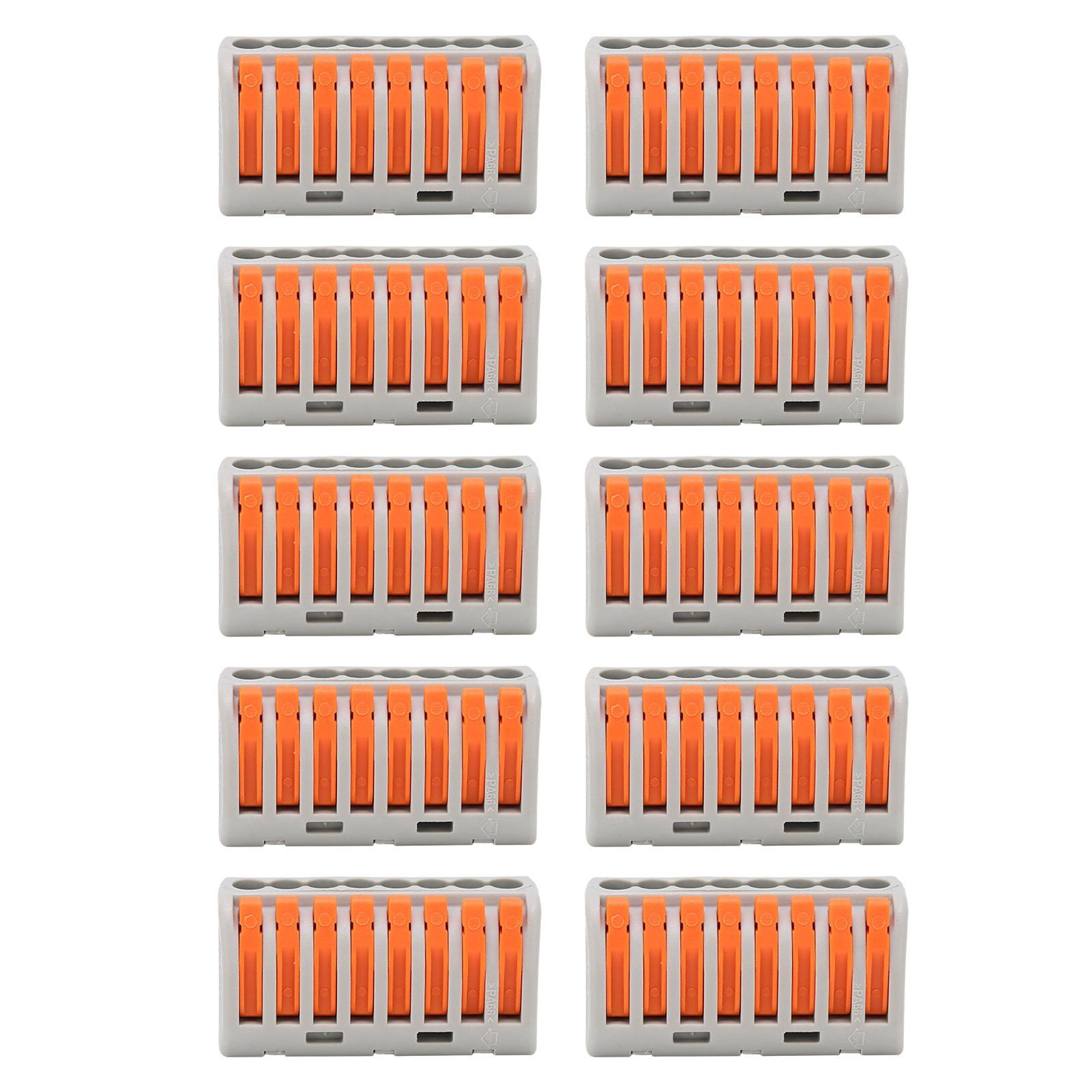 

10Pcs Wire Block Clamp Terminal Quick Conductor Flexible Hard Cable Connector PCT218