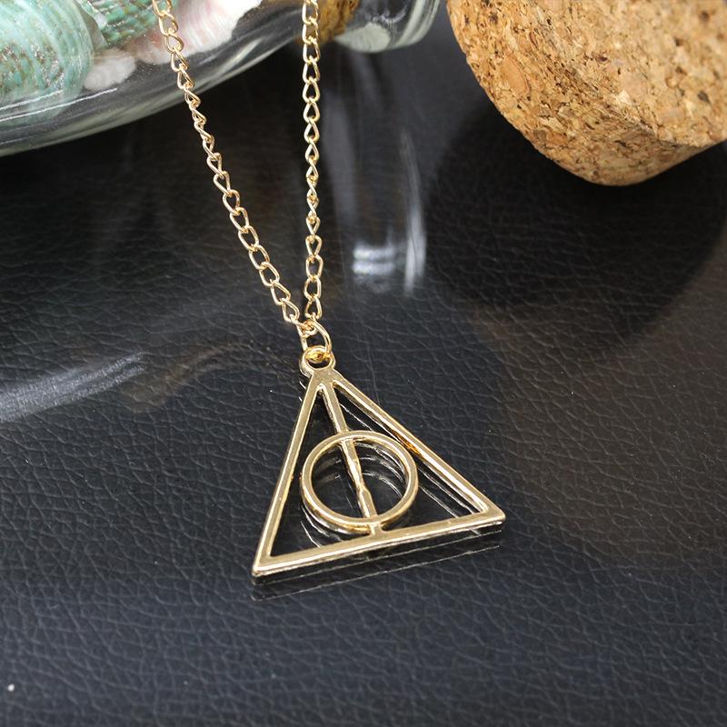 Harry Potter Deathly Hallows Luna Pendant Necklace - Retro Sweater Chain.