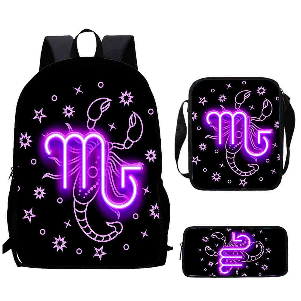 12 Sternbilder Schultasche High Definition Multifunktion Oxford Leichter Rucksack Haare
