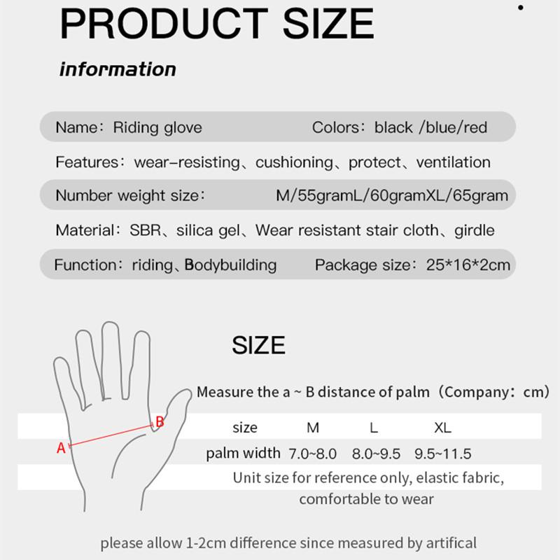 Half Finger Gym Training Gloves Fitness Weight Lifting Men Women Summer Cycling MTB Bike Motorcycle Gloves Shockproof GEL Pad