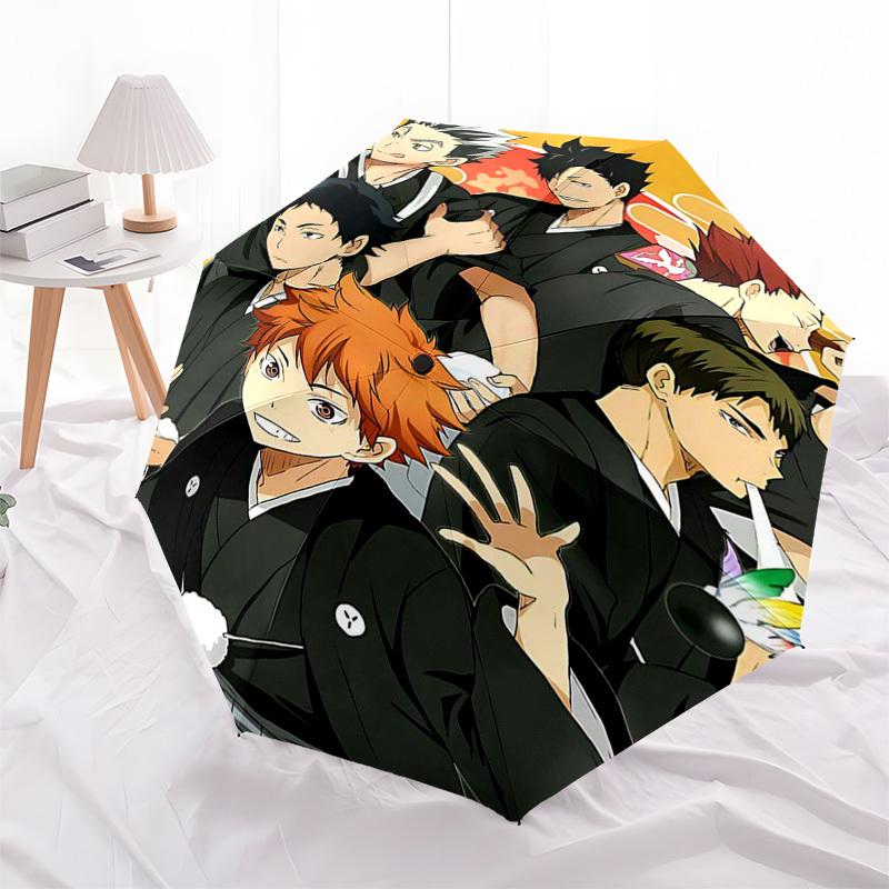 

1pc Hinata Yaguchi Anime Umbrella Automatic Opening Closing with Portable Folding Design, 8-Rib Iron Frame Outdoor Umbrellas for Fans, Travelers, Dail