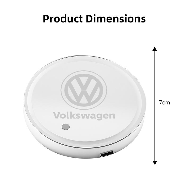 hijk1 Car Glowing Coasters LED Light Water Cup Mat For VW Golf Amarok T5 Phaeton GTI Teramont ID3 Car USB Charging Coasters keychain