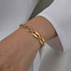 Stainless Steel Full Light Lip Chain Bracelet 18K Gold, Fashion Ladies Jewelry Br-2640