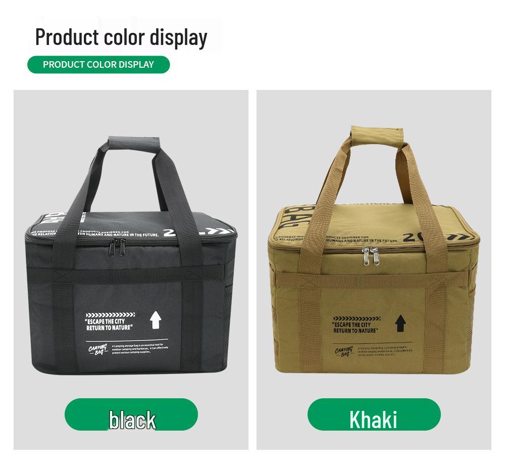 Large Capacity Outdoor Picnic Bag: Multifunctional Oxford Cloth Storage for Gas Tanks