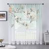Park Vintage Flowers Bird Butterfly Sheer Curtains For Living Room Bedroom Decoration Window Voiles Morning Tulle Curtain