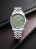 Classic Men's Quartz Watch Stainless Steel Strap Luminous Calendar Function Business Commute Fashionable Wristwatch Trendy Model