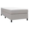 3144375 vidaXL Lit à sommier tapissier avec matelas Gris clair 80x200 cm Tissu