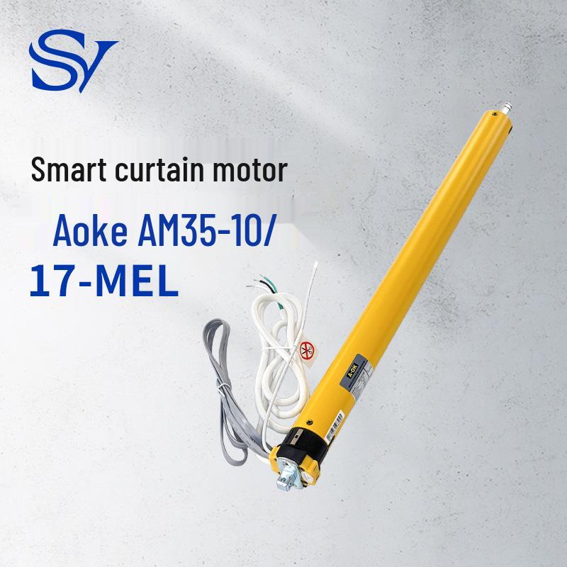 Aoke AM35-10/17-MEL Remote Control Tubular Motor for Roller & Zebra Blinds Built-in Remote Control Tubular Motor