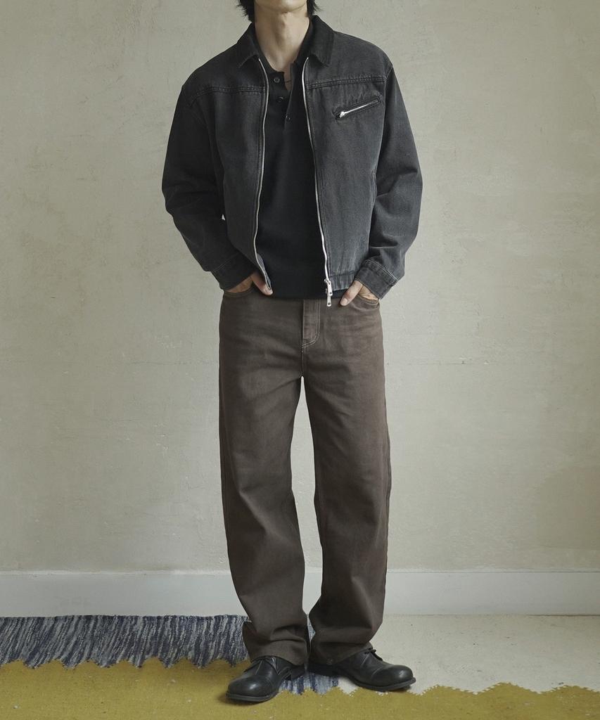 SIIIIDO Front Ct Line Collar Knit #3