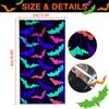 Glow In Dark Bat Halloween Tinsel Fringe Curtain Lightweight Photo Booth Prop for Halloween Travel Party Decor