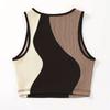 Y2K Women's Summer New Product Fashionable Personalized Splicing Color Contrasting Umbilical Tank Top