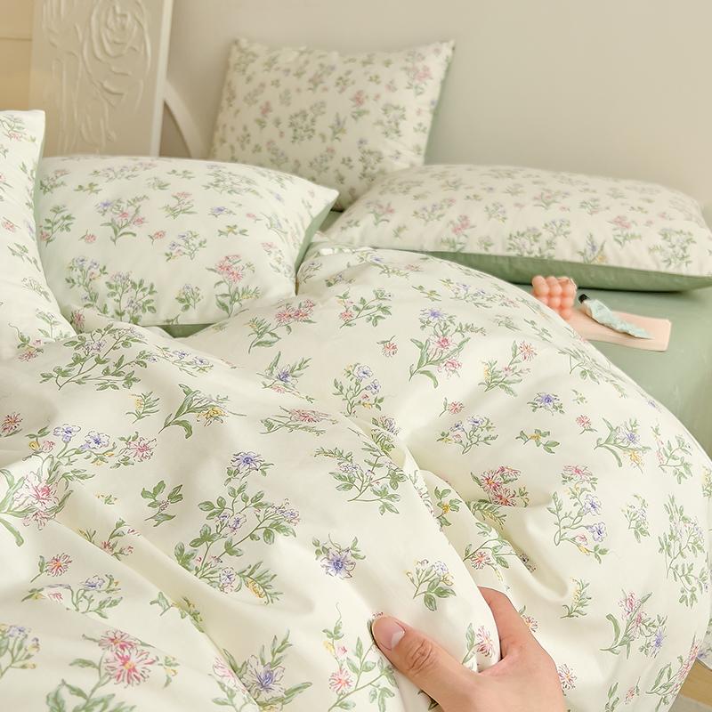 Duvet Cover Pastoral Style Quilt Cover 100% Cotton Comforter Cover Housse De Couette Soft Bed Cover (No Pillowcase)