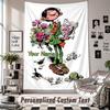 Custom Tapestry Wall Hanging, Gaston Lagaffe Personalized Name Text Home Wall Decor