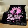Just A Girl Who Loves Bigfoot Blanket bedroom Blanket for Livingroom Couch lunch break Soft throw for Friend's festival Gift