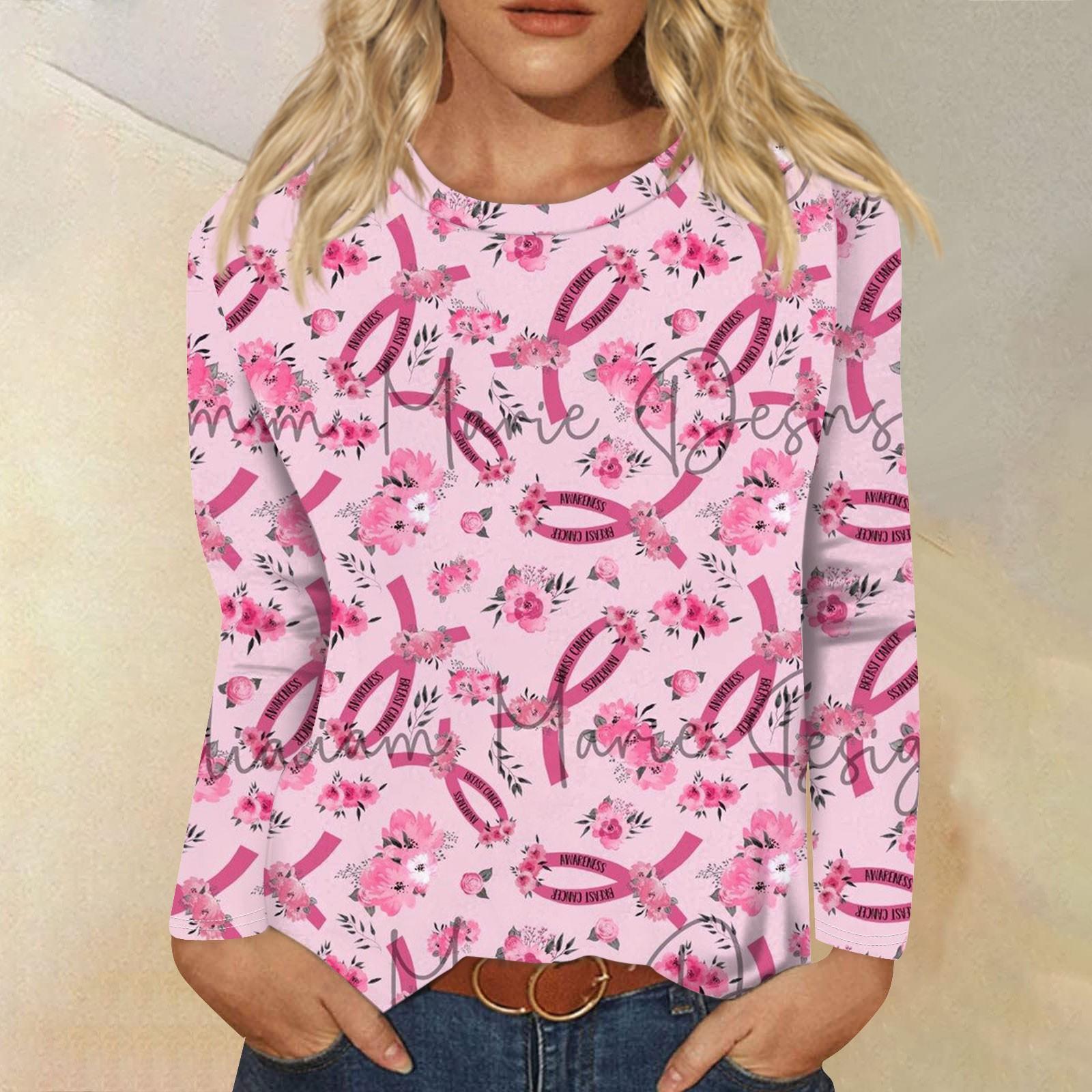 

Женская мода, повседневный удобный топ с круглым вырезом и длинным рукавом с принтом в горошек S