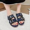 2025New Women's Comfortable Slip on Wedge Sandals Sports Beach Walking  Summer Fashion Denim Casual