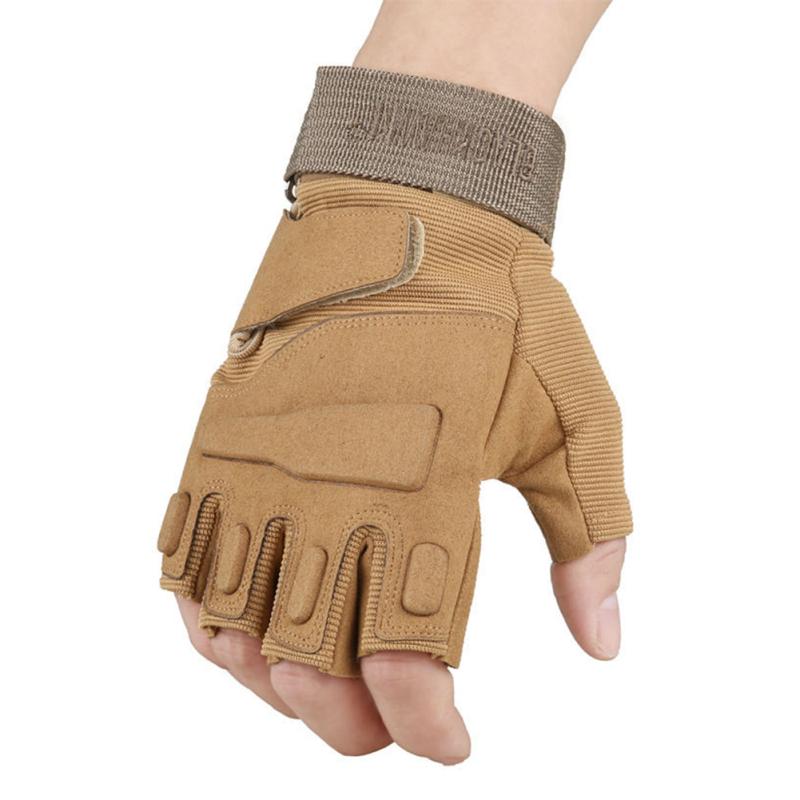 Men Half Finger Gloves Microfiber Sport Gloves For Outdoor Riding Fishing Hiking Training Skiing