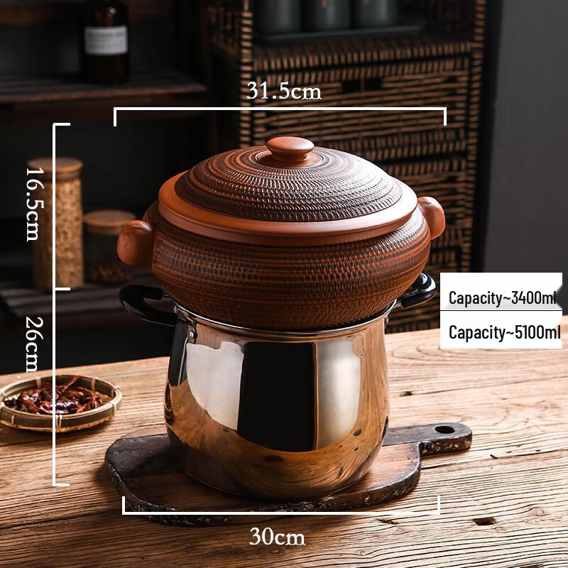 

GOWKE Zisha Clay Steam Pot