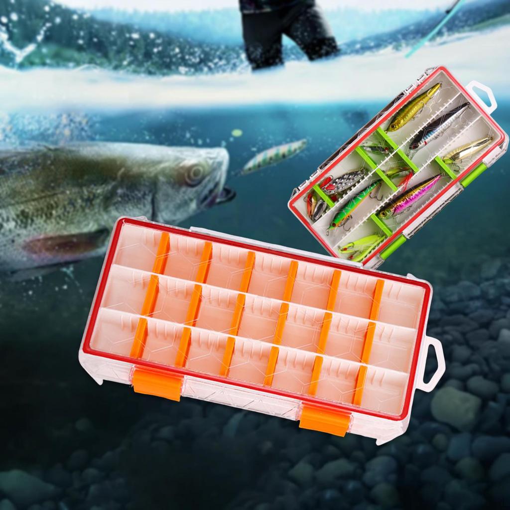 Fishing Tackle Box Jewelry Organizer Container Gear Lure Storage Case 21 Compartments for