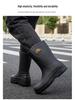 Men's Korean Style Waterproof Mid-Calf Rubber Rain Boots - Non-Slip, Slip-On Casual Fashion Shoes