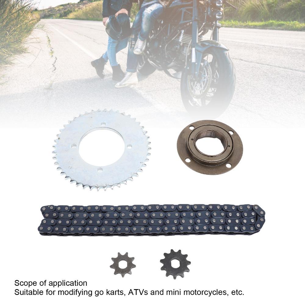 Toothless Flywheel T8F Gear Chain Set 116 Links Chain Chain Sprocket Kit  Mini Motorcycle