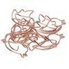 100PCS Paper Clips Portable Cute Animal Shape Electroplating Rose Gold Metal Paper Clip Box Office