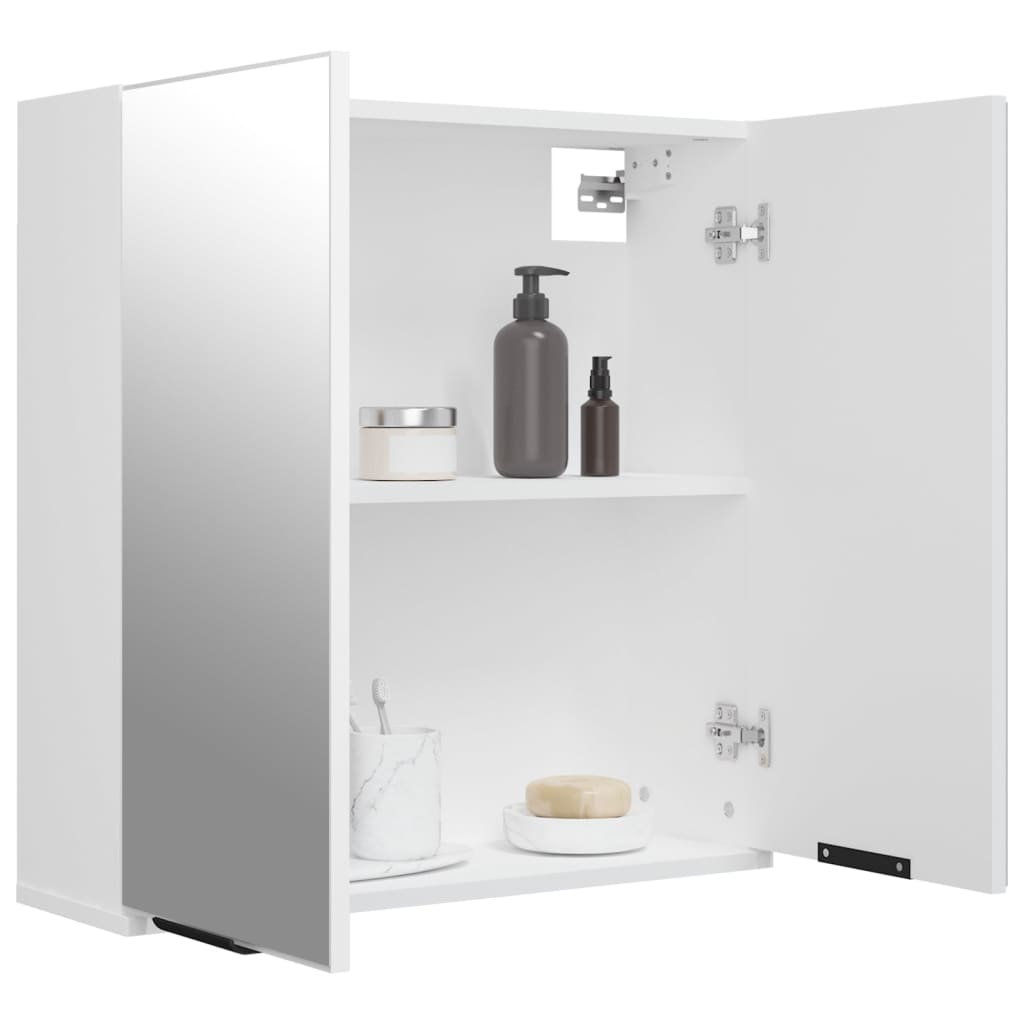 Vidaxl Bathroom Cabinet with Mirror, White, 64X20X67 Cm