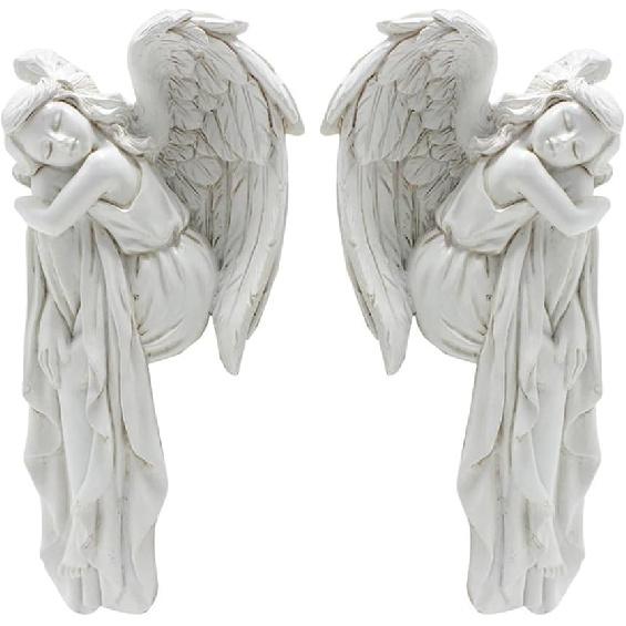Zcargel Angel Sculpture Door Frame Ornament Sleeping Angel Resin Statue Wall Frame Home Decor Type 1
