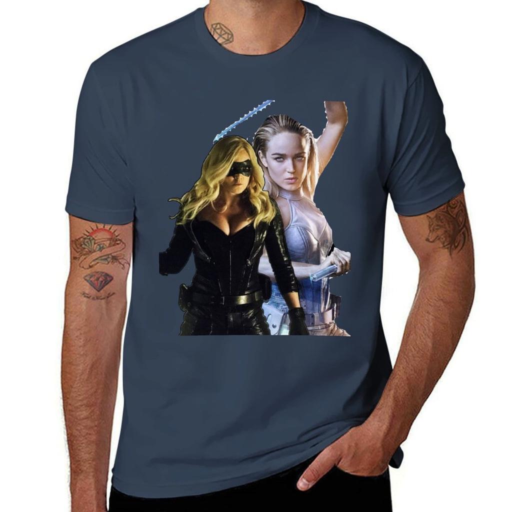 Black Canary And White Canary Sara Lance  Legends Of Tomorrow Arrow Tshirt Plus Size Outdoor Casual Top