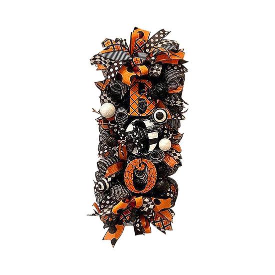

Halloween Swag Wreath Fall Garland Front Door Hanging Porch Sign Wreath for Home Holiday Decor 20x50cm
