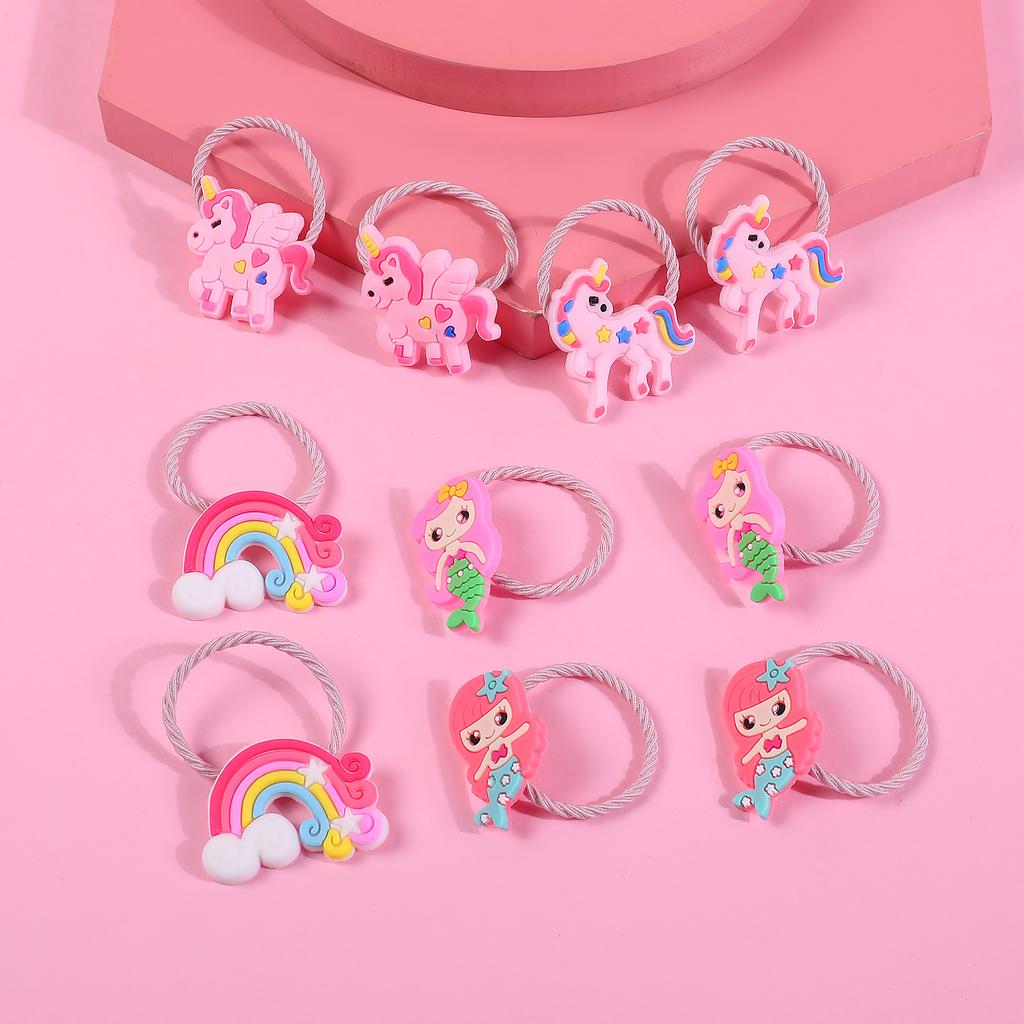 10 bucăți/set noi agrafe de păr cu unicorn drăguț de desene animate pentru fete, agrafe de păr colorate, dulci, pentru copii, accesorii de păr pentru fete