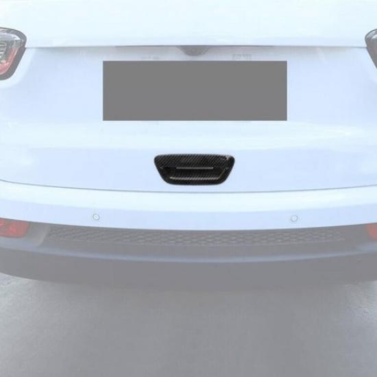 For 2017 - 2025 Jeep Compass Carbon Fiber Rear Trunk Door Handle Bowl Cover Trim