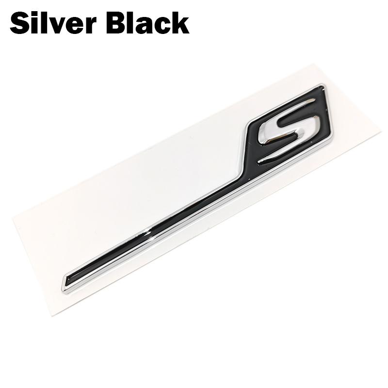 New ABS S Badge Car Rear Emblem Sticker for Mercedes Benz W117 Cla45 W205 C63 W212 E63 W207 W176 A45 X156 Gla45 AMG Styling